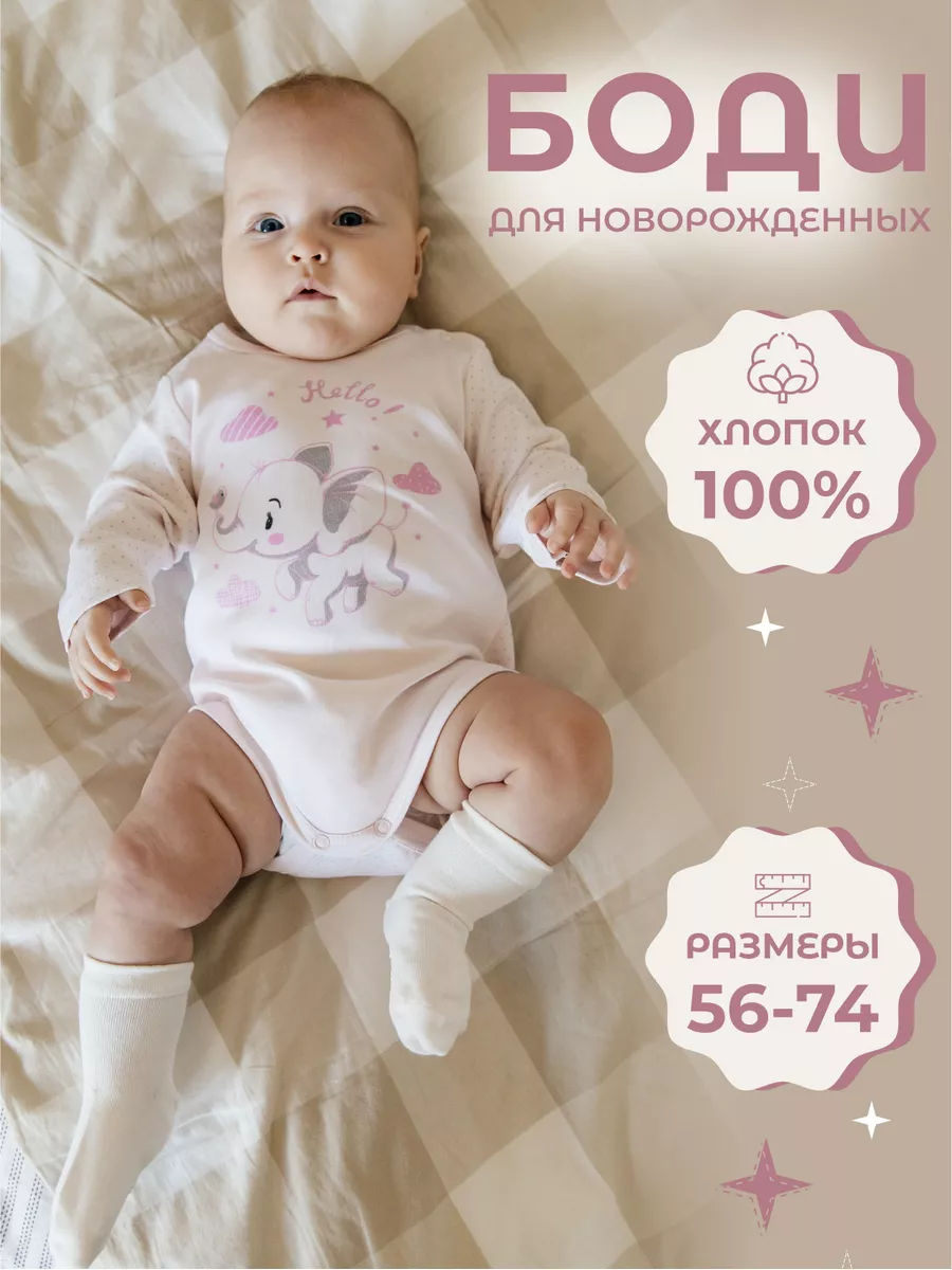 Боди с длинным рукавом для новорожденных Пузырики 180036739 купить за 318 ₽  в интернет-магазине Wildberries