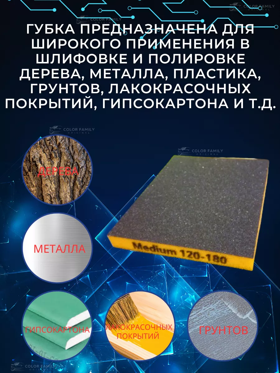 Губка абразивная двусторонняя Наждачка Made in China 180056481 купить за  530 ₽ в интернет-магазине Wildberries