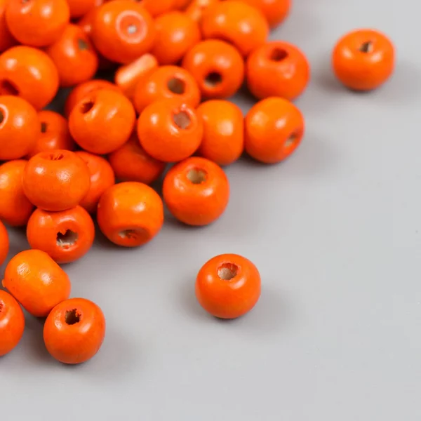 Бусины «Оранжевые» d-0,8 см набор 20 гр