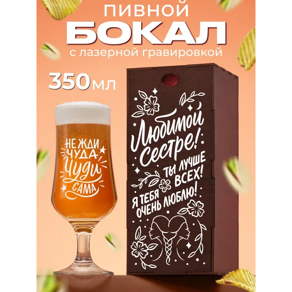 Пивная кружка бокал с надписью