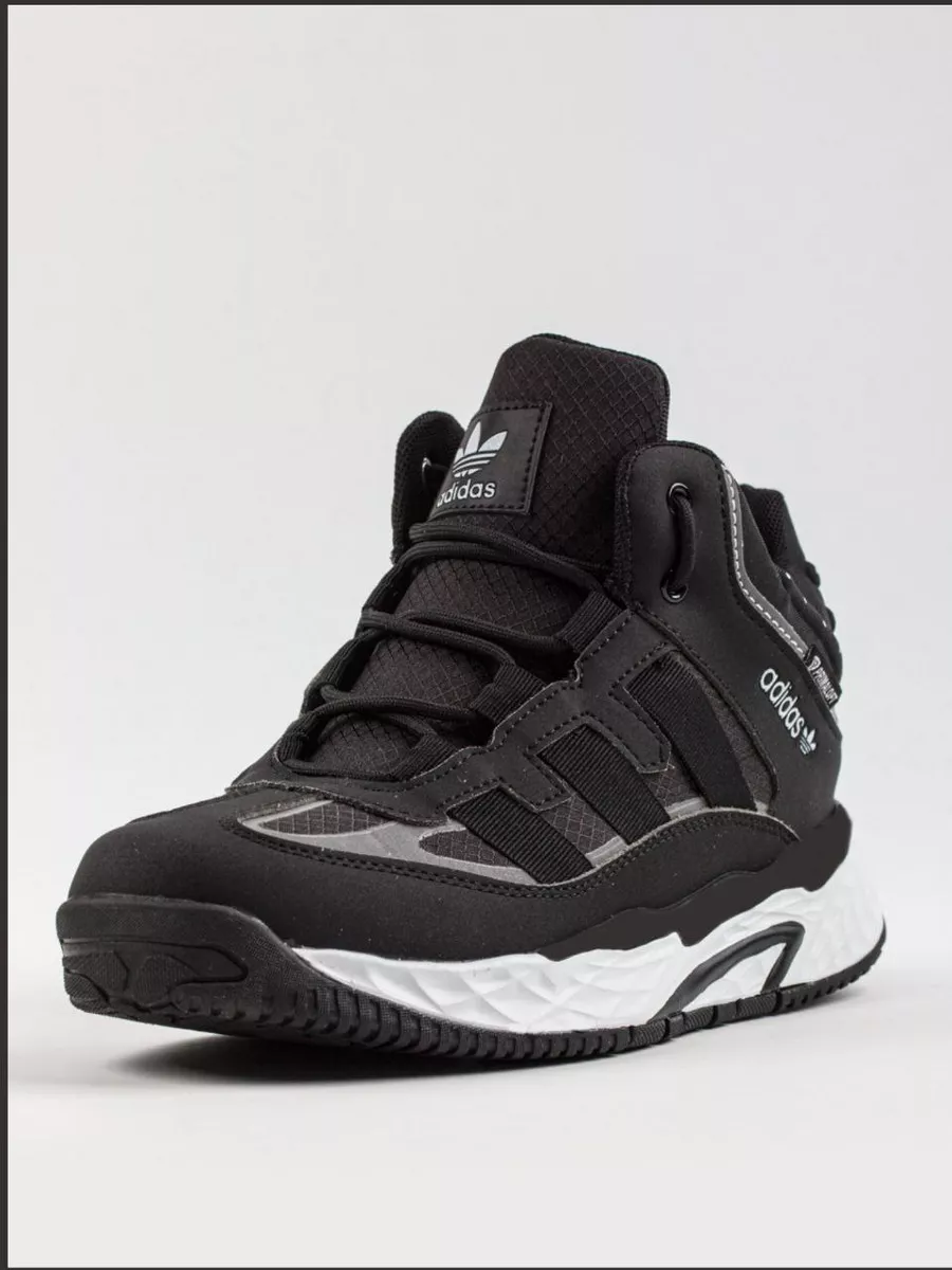 Adidas high neck shoes black sale