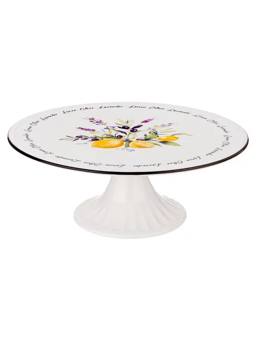 Lefard Тортовница на ножке фарфоровая 27*9,8 см, 27x9.8 см, фото 7