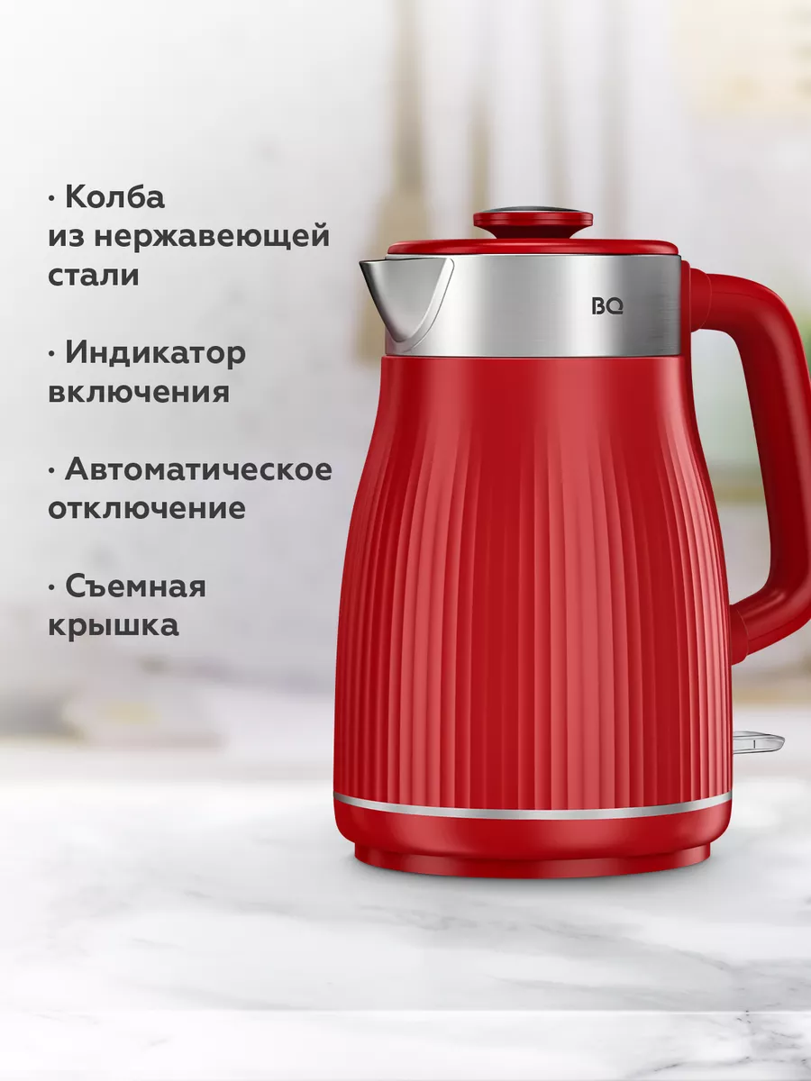 Чайник электрический KT1808S Красный 1.8 л 1800 Вт BQ 180136615 купить за 1  453 ₽ в интернет-магазине Wildberries