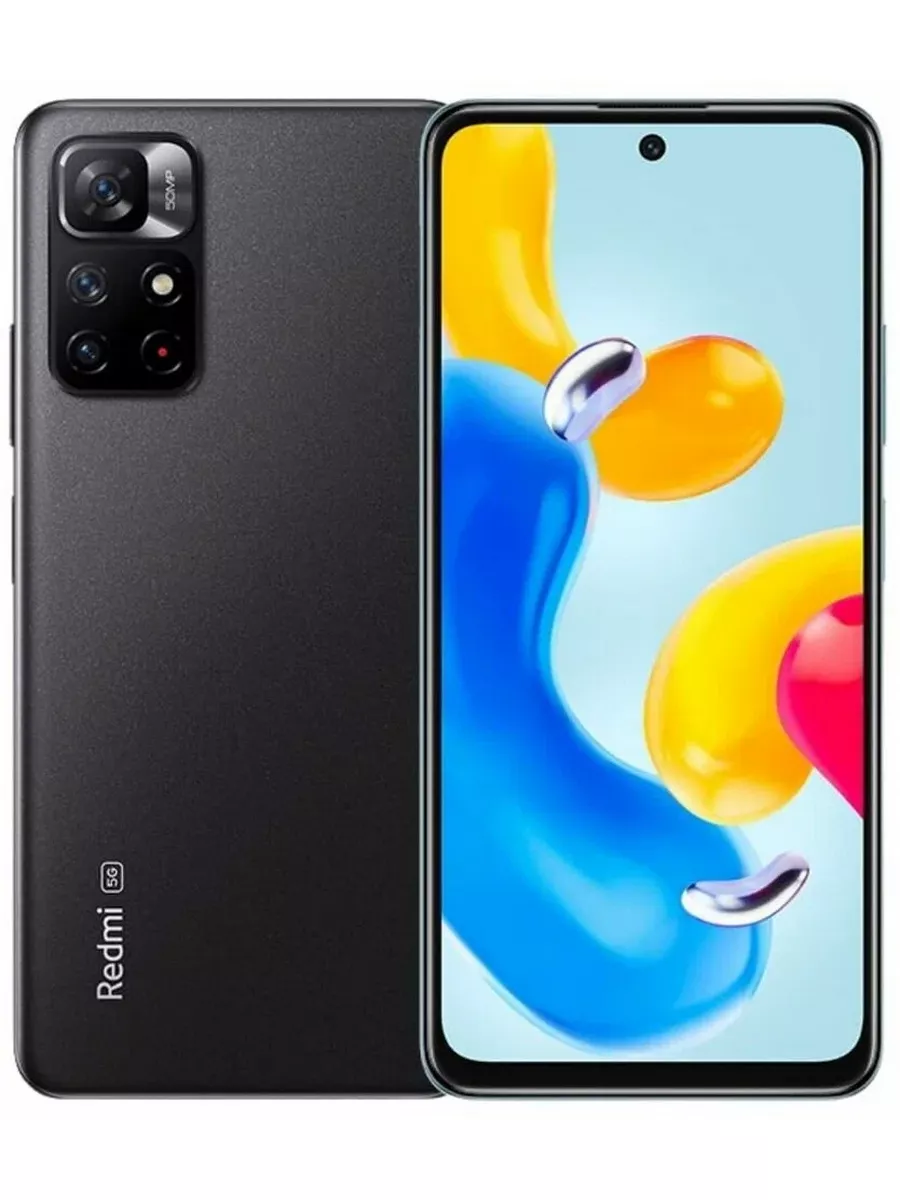 Смартфон Redmi Note 11S 5G RU 4/64 полуночный черный Xiaomi 180138356  купить в интернет-магазине Wildberries