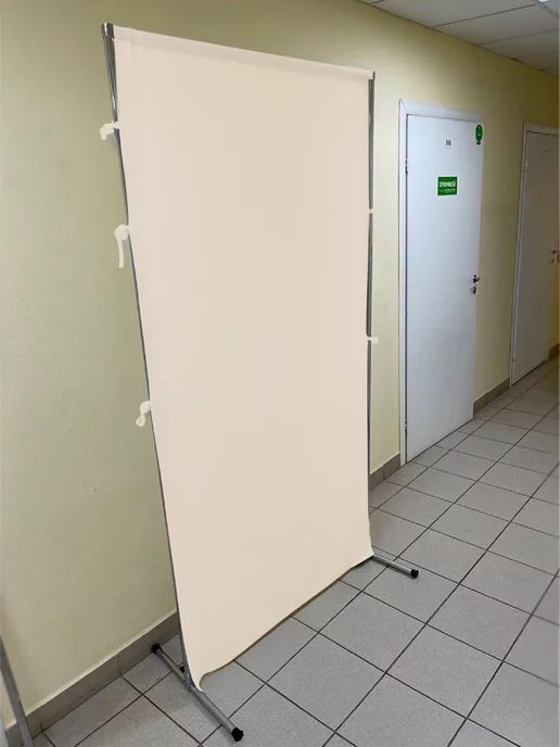 Gozhy Ширма медицинская 3x0,5м, 1 секция бежевая, 3x0.5 м, 0,5 м, фото 2
