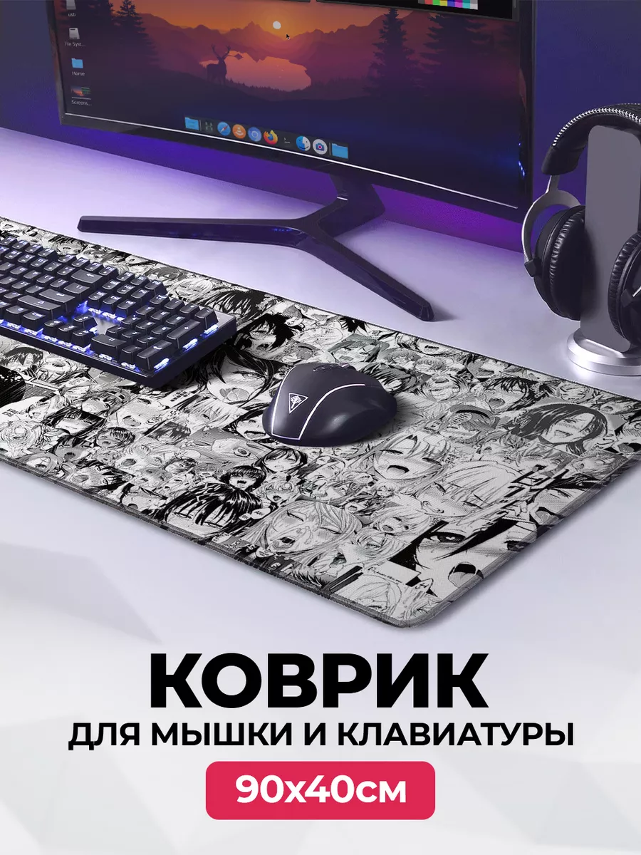 Коврик для мышки большой игровой 90х40 с принтом аниме Design Studio 3D  180182527 купить за 967 ₽ в интернет-магазине Wildberries