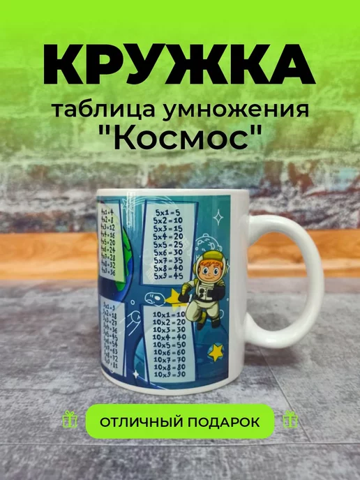 GREEN PEPE Кружка с таблицей умножения