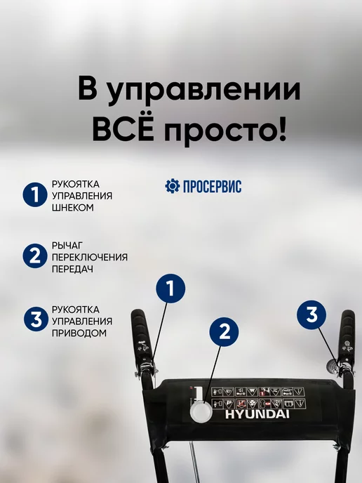 HYUNDAI Снегоуборщик бензиновый самоходный S5556, вариант, фото 3