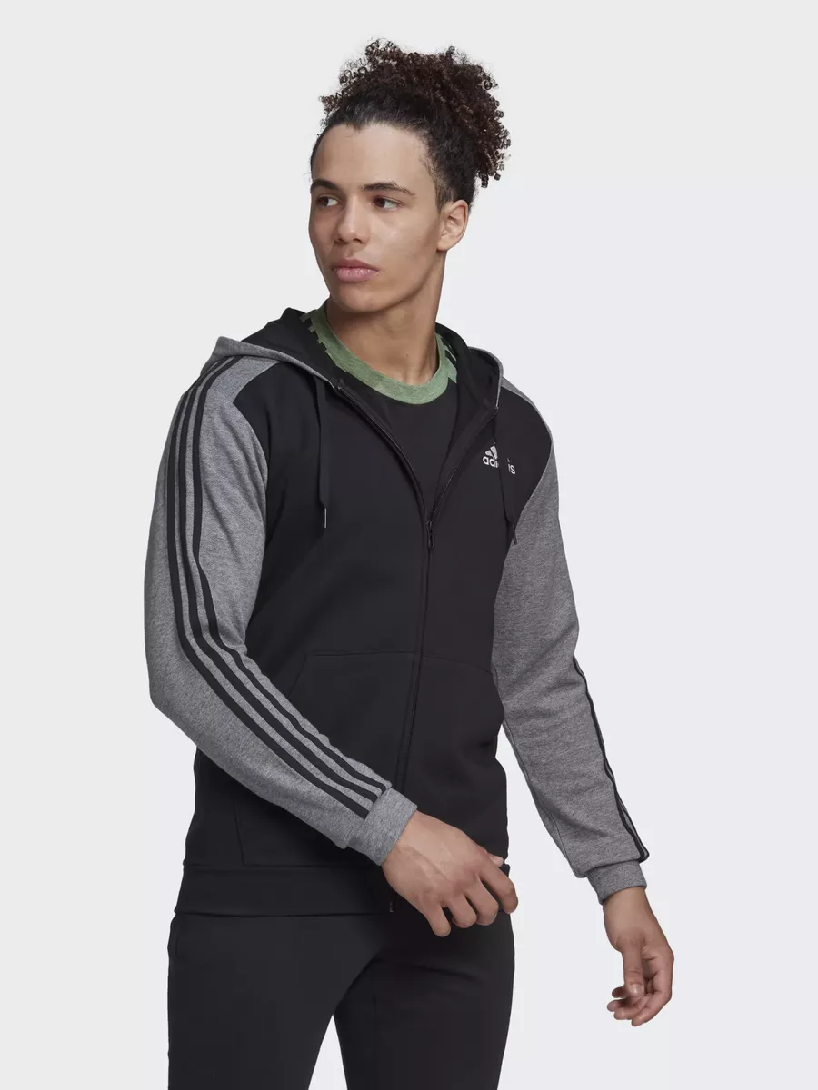 Adidas men's french terry full sales zip hoodie