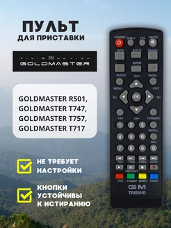 Пульт для приставки GoldMaster R501, T747, T757, T717 GoldMaster 180378861 купить за 296 ₽ в интернет-магазине Wildberries