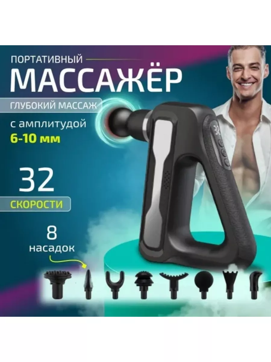 Электрические перкуссионные массажеры для тела FASCIAL GUN 180412652 купить  за 1 696 ₽ в интернет-магазине Wildberries