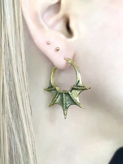 Серьги Крылья дракона Виверна Starfallshop 180417569 купить за 2 357 ₽ в интернет-магазине Wildberries