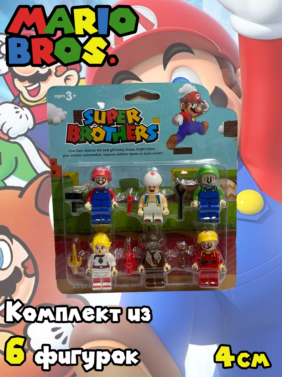 Набор лего-фигурок Братья Марио/Super Mario БЕГЕМОТ toys 180430642 купить  за 218 ₽ в интернет-магазине Wildberries