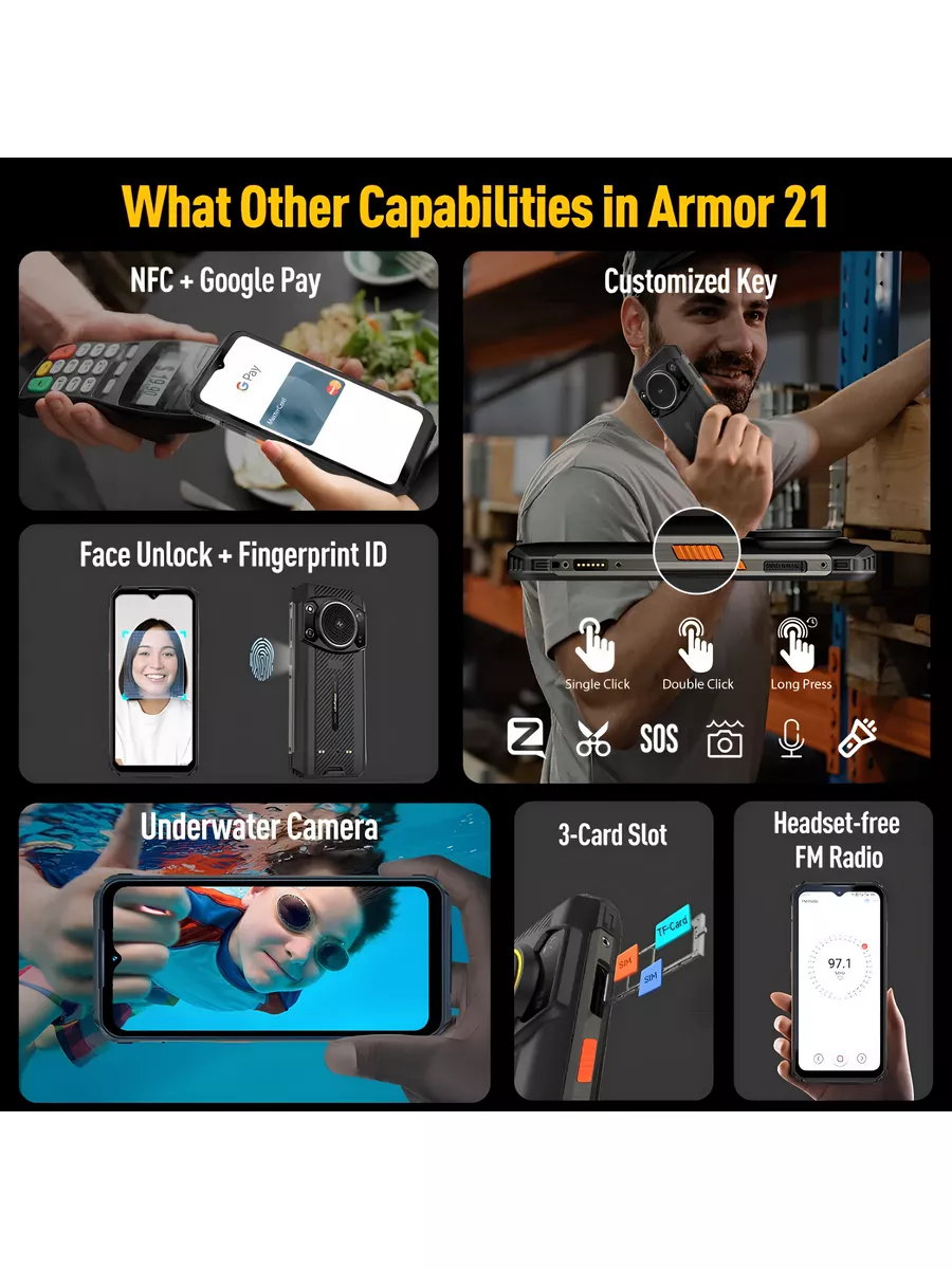 Защищенный смартфон Armor 21, 8/256 Gb Ulefone 180432866 купить за 23 226 ₽  в интернет-магазине Wildberries