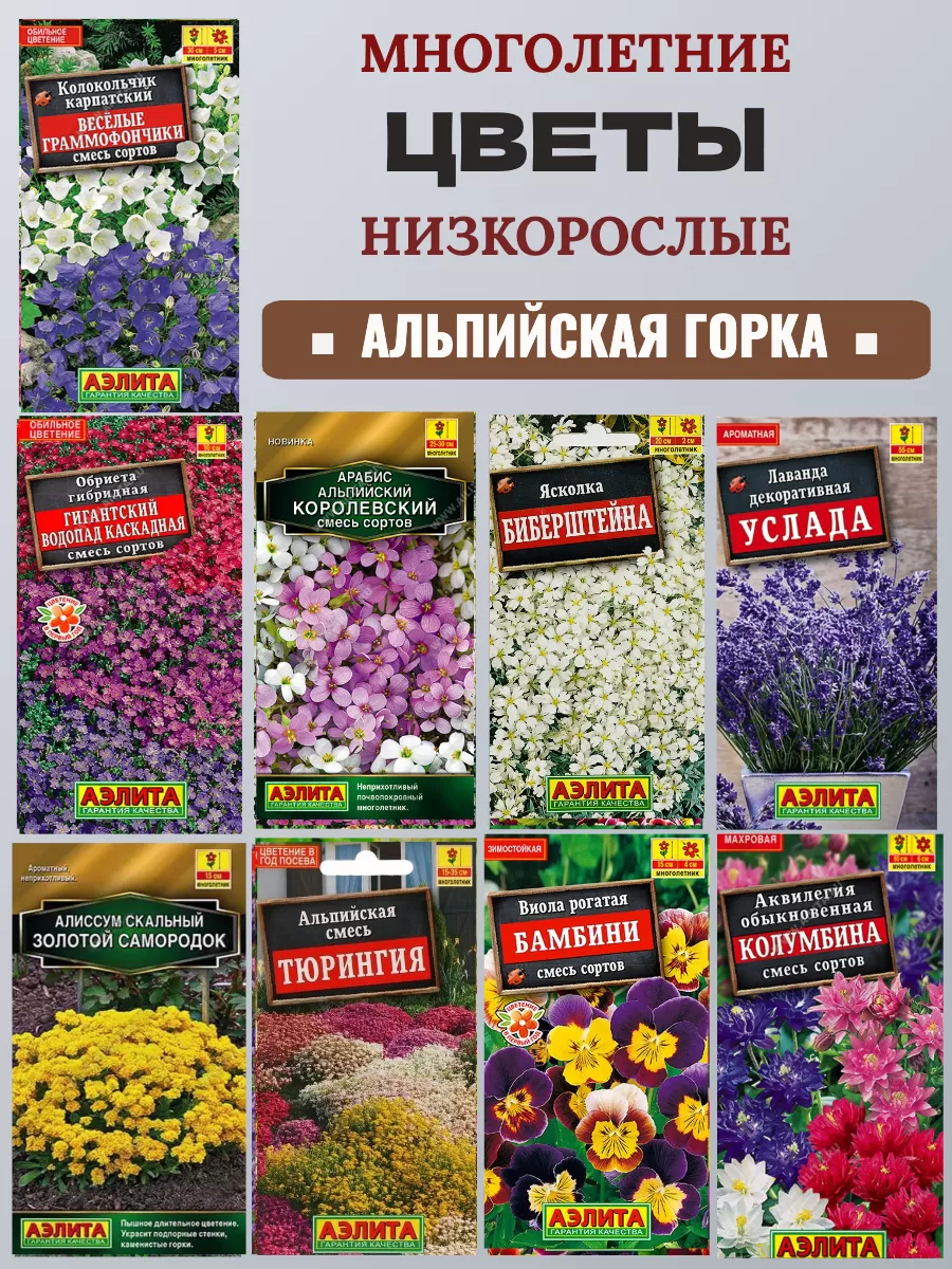 Семена многолетних цветов Агрофирма Аэлита 180466436 купить за 340 ₽ в  интернет-магазине Wildberries