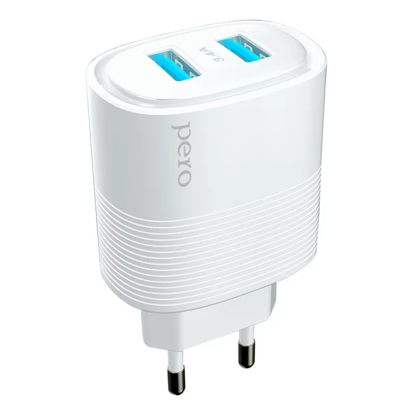 Сетевое зарядное устройство 2 USB, 3.4 А