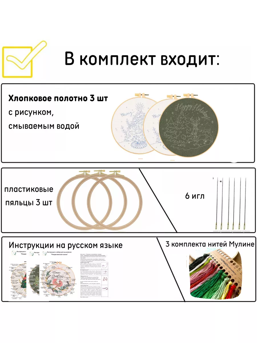 Вышивка нитками Марья Искусница (Россия) Белые грибы цена руб