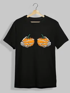 Футболка чёрная c принтом Halloween тыковки APPACHES 180550806 купить за 1 041 ₽ в интернет-магазине Wildberries