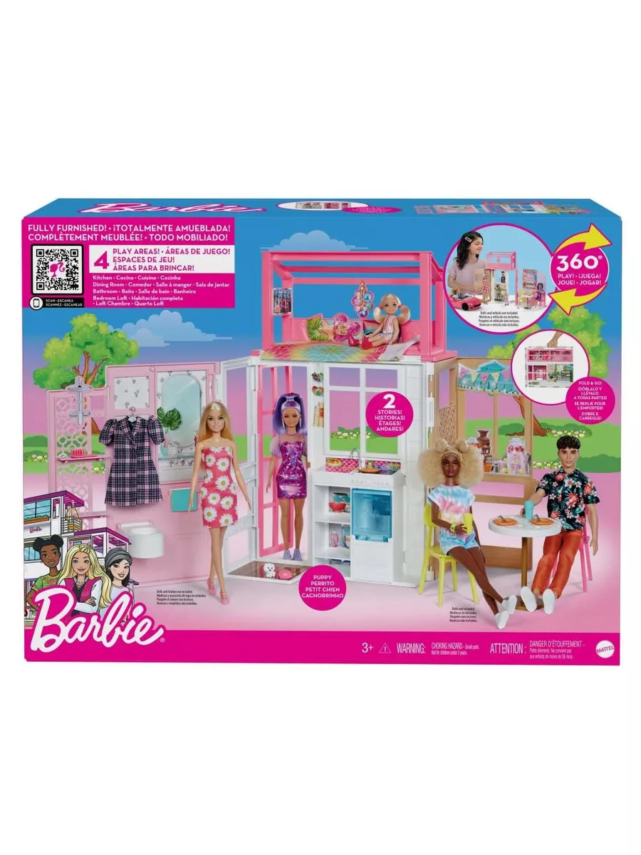 Дом Barbie с мебелью и аксессуарами HCD47 Mattel 180561087 купить за 9 526  ₽ в интернет-магазине Wildberries