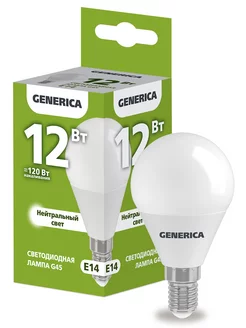 6 шт Лампа светодиодная LED шар G45 12Вт Е14 4000К 1200Лм IEK 180590088 купить за 691 ₽ в интернет-магазине Wildberries