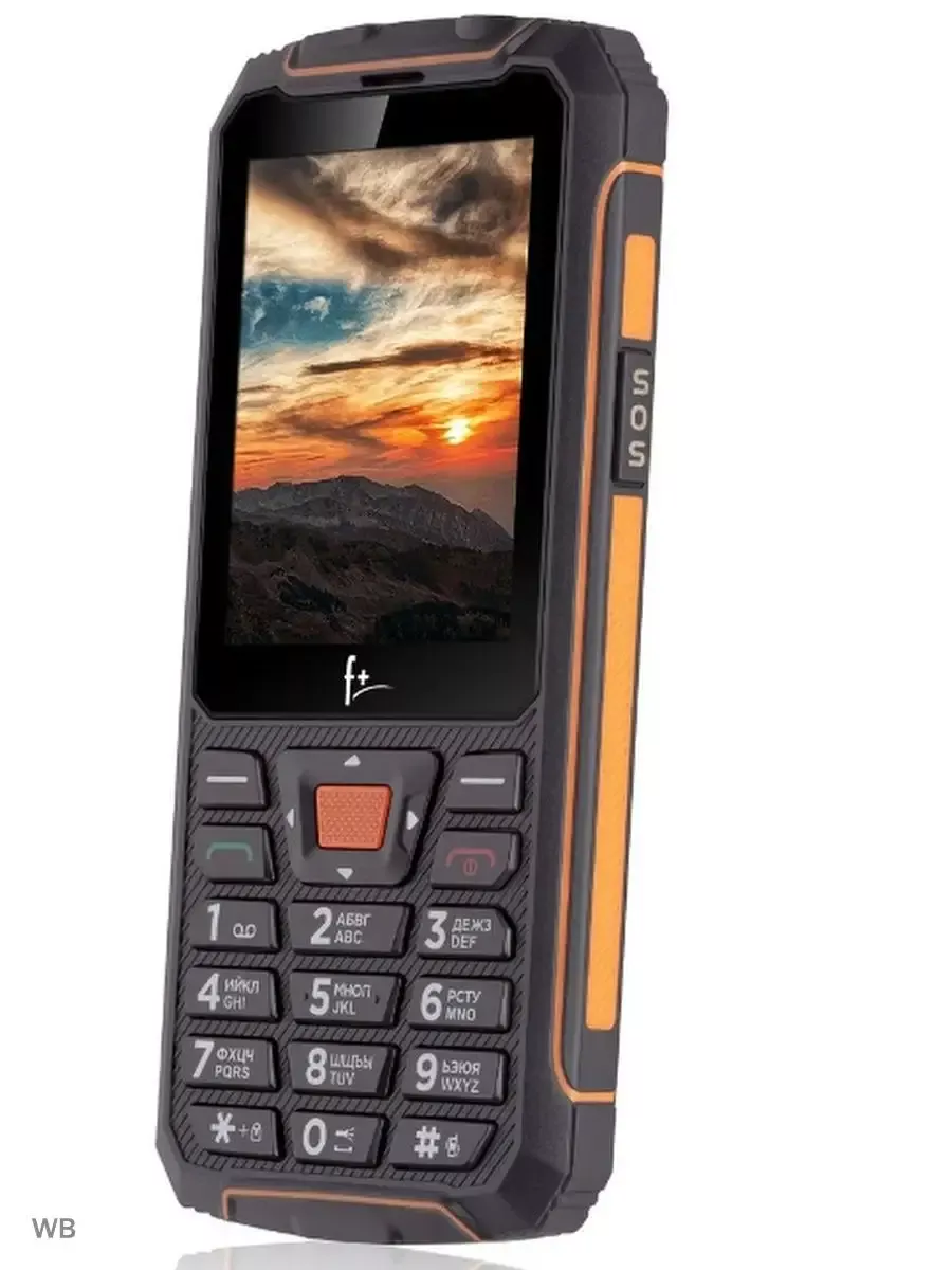 Защищенный IP-68 телефон F+ (Fly) R280C Black-orange F+ 180590600 купить в  интернет-магазине Wildberries