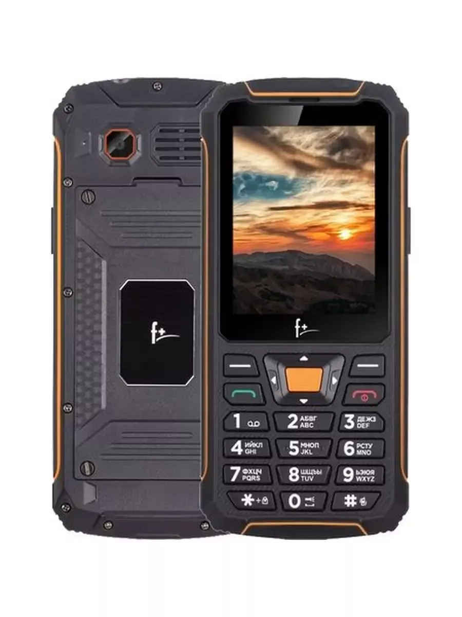 Защищенный IP-68 телефон F+ (Fly) R280C Black-orange F+ 180590600 купить в  интернет-магазине Wildberries