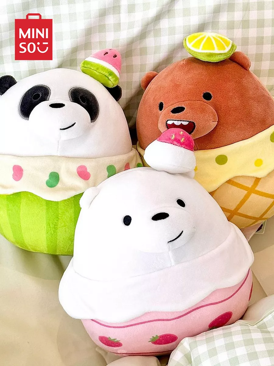 Игрушка мягкая Гризли We Bare Bears лимонный кекс miniso 180591215 купить  за 514 ₽ в интернет-магазине Wildberries