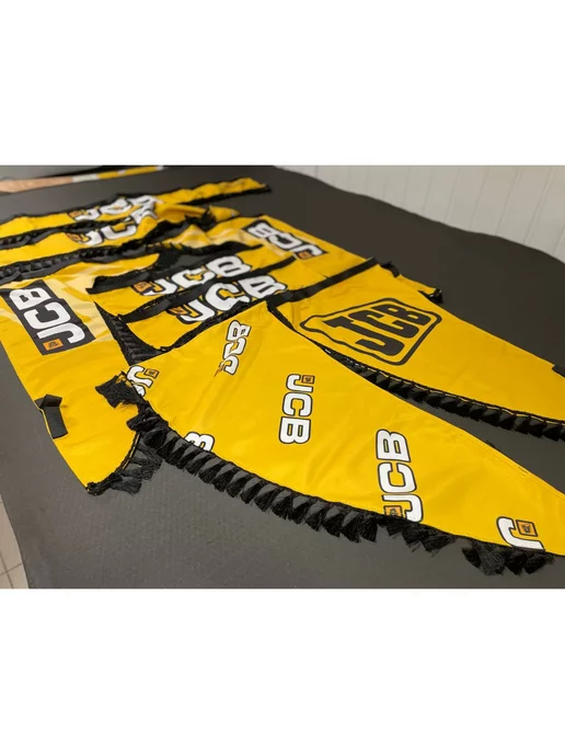 KOTMAN Шторки ламбрекены для экскаватора-погрузчика JCB 3сх 4сх 5сx, желтый, фото 5