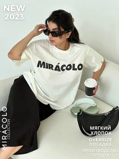 Футболка легкая оверсайз повседневная MIRACOLO 180664844 купить за 1 201 ₽ в интернет‑магазине Wildberries