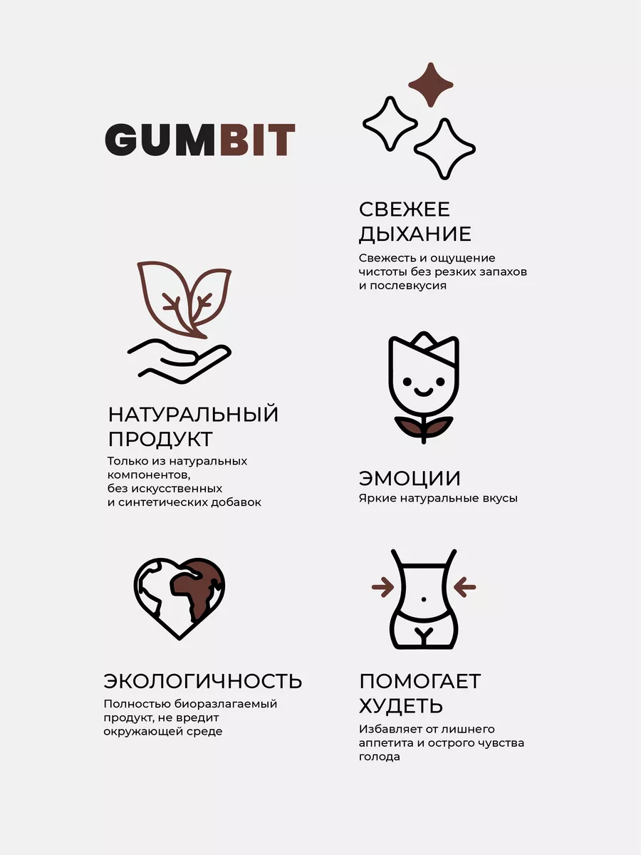 Натуральная жевательная резинка без сахара со вкусом Кофе GUMBIT 180666649  купить за 331 ₽ в интернет-магазине Wildberries