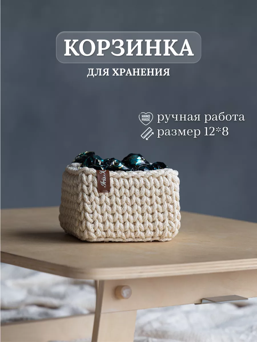 Маленькая корзинка с мёдом, чаем и орехами, 