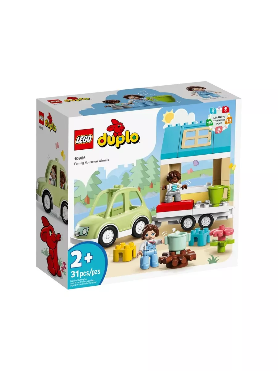 Конструктор LEGO DUPLO 10986 Семейный дом на колесах LEGO 180699043 купить  в интернет-магазине Wildberries