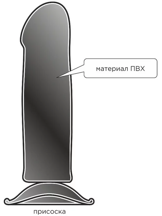 Bestsex Фаллоимитатор на присоске 21.5см, черный, фото 4