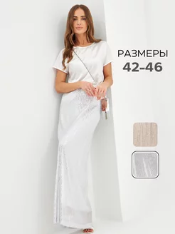 Юбка макси с пайетками FOMIBRAND 180711949 купить за 680 ₽ в интернет-магазине Wildberries