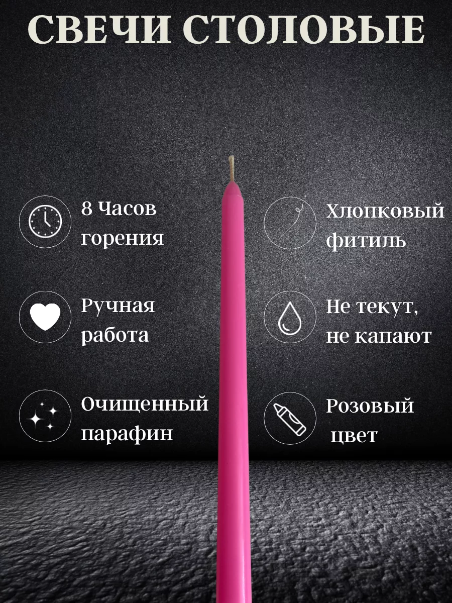 Хозяйственные длинные свечи для дома розовые Cozy candle 180726034 купить  за 423 ₽ в интернет-магазине Wildberries