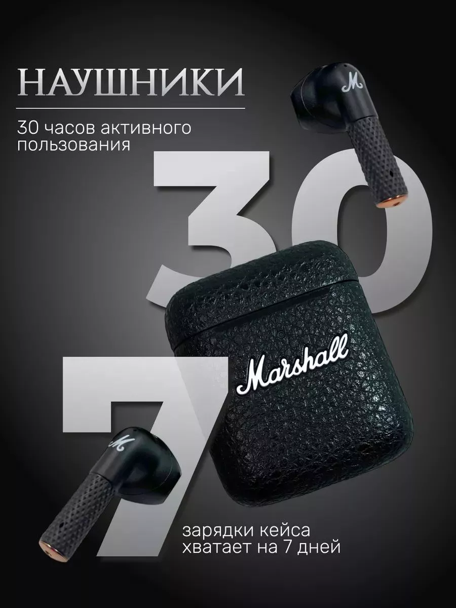 Наушники беспроводные Marshall Minor III вакуумные Honor 180740870 купить  за 1 870 ₽ в интернет-магазине Wildberries