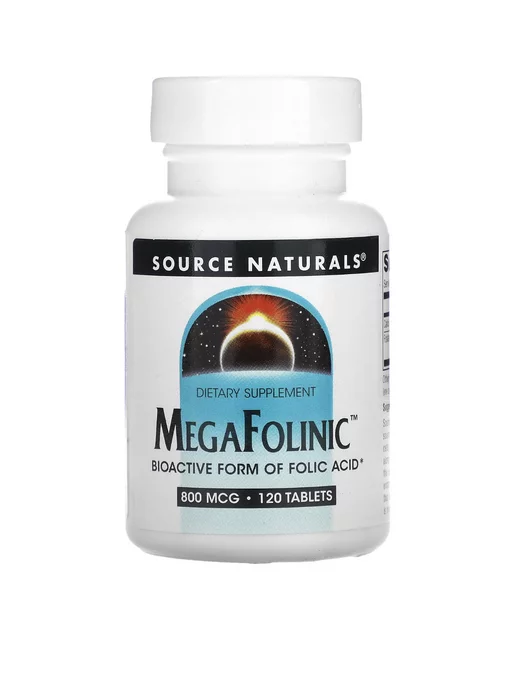 Source Naturals Фолиновая кислота, 800 мкг, 120 таблеток