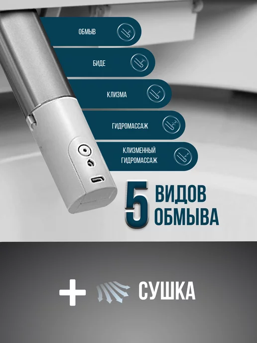 Senspa Электронная крышка-биде IB-2300U круглая, вариант, фото 2