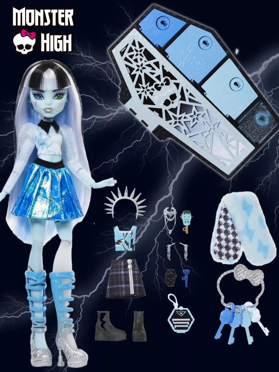 Кукла Фрэнки Штейн Monster High 180854493 купить в интернет-магазине  Wildberries