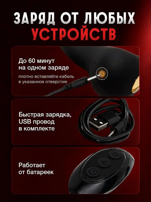 LIVEXTASY Массажер простаты анальный с пультом, черный, фото 7