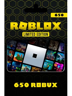 Карта пополнения 650 Robux Роблокс робакс Gift Card Roblox 180953392 купить за 541 ₽ в интернет-магазине Wildberries