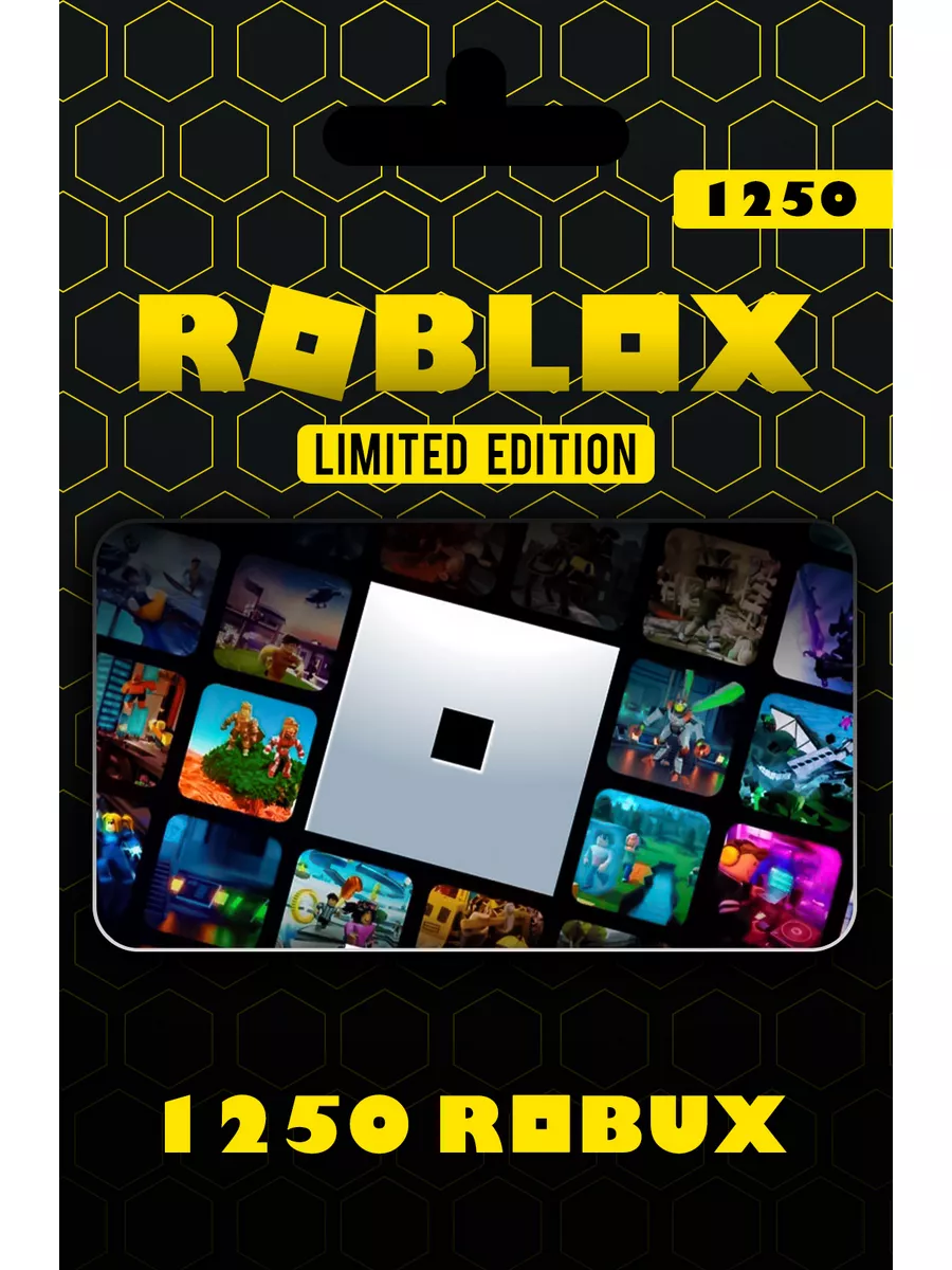 Карта пополнения 1250 Robux Роблокс робакс Gift Card Roblox 180953398  купить за 850 ₽ в интернет-магазине Wildberries