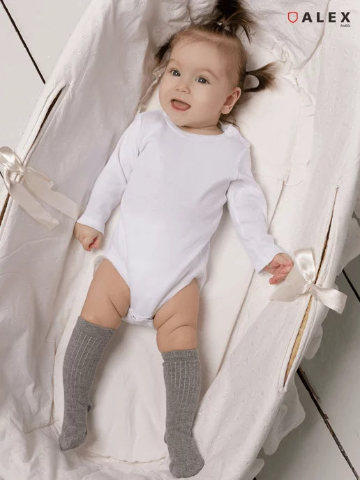 AlexTextile Комплект боди для новорожденных длинный рукав 2 шт, 2 шт, фото 2