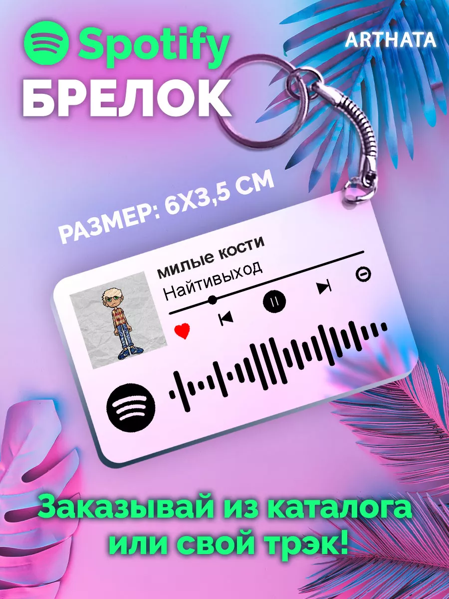 Спотифай Брелок Найтивыход брелоки Найтивыход - Милые кости Arthata-spotify  постер Спотифай постер 180966858 купить за 264 ₽ в интернет-магазине  Wildberries