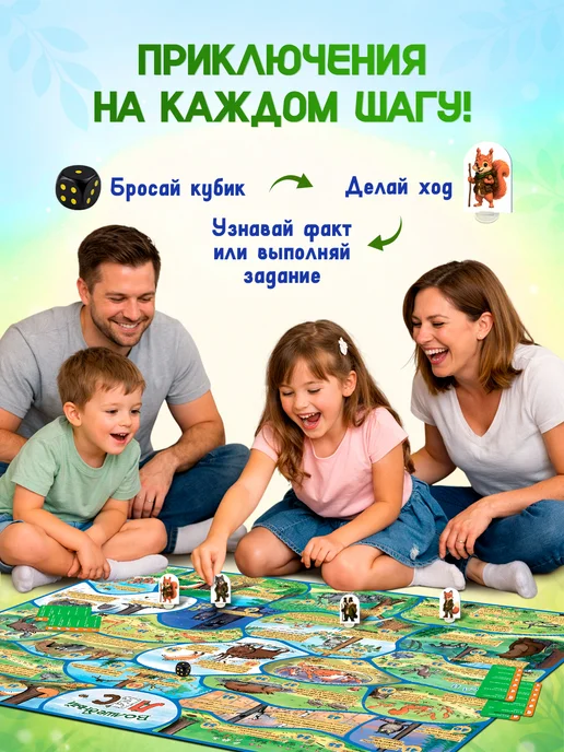 Лиска Настольные игры для детей Волшебный лес и Космос, синий, фото 3