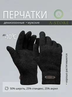 Перчатки демисезонные зимние с шерстью A-Store 181015165 купить за 382 ₽ в интернет-магазине Wildberries