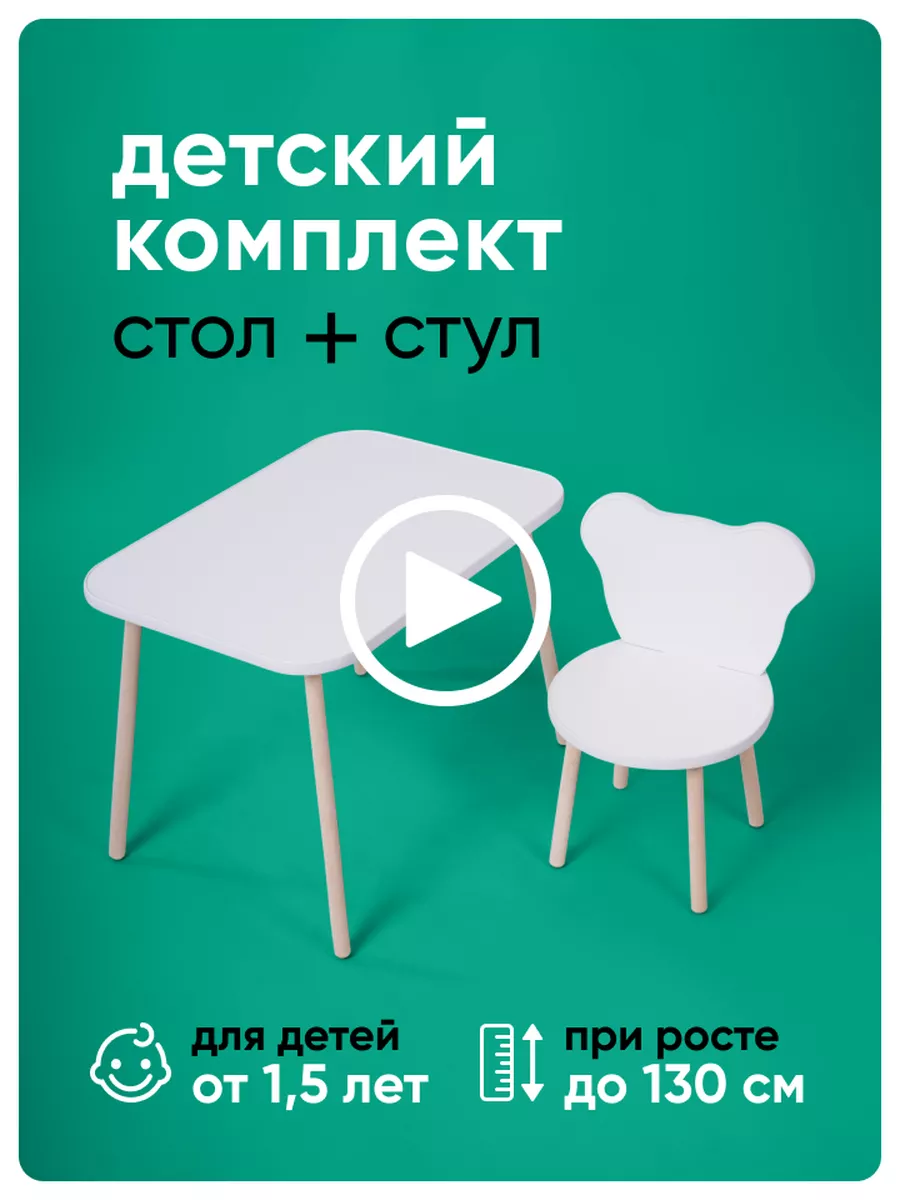 Детский стол и стул - комплект мебели