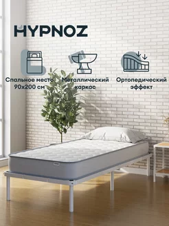 Кровать металлическая односпальная 90х200 Frame, белая HYPNOZ 181091389 купить за 3 381 ₽ в интернет-магазине Wildberries