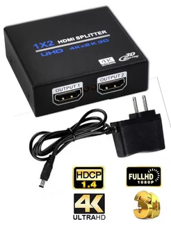 Splitter HDMI 1*2, разветвитель 2к-4k, 30hz MRM-POWER 181096803 купить за 695 ₽ в интернет-магазине Wildberries