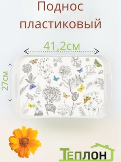 Поднос пластиковый ТЕПЛОН 181106787 купить за 344 ₽ в интернет-магазине Wildberries